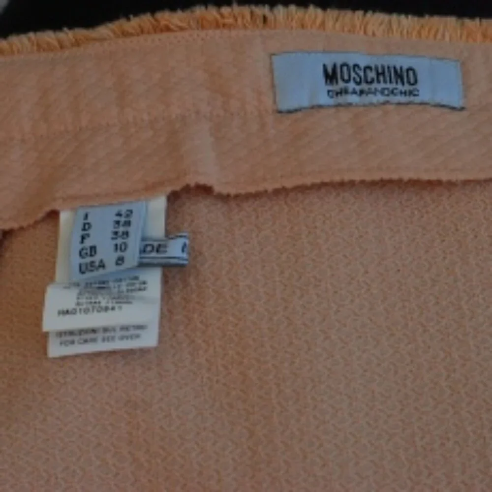 Moschino Peach A-Line Skirt with Bow Waist Detail - Picture 4 of 4